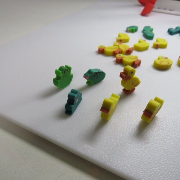 Easter Egg Filler: Small Ducks & Frogs Erasers (24 items)(they stand up) - Picture 4 of 13
